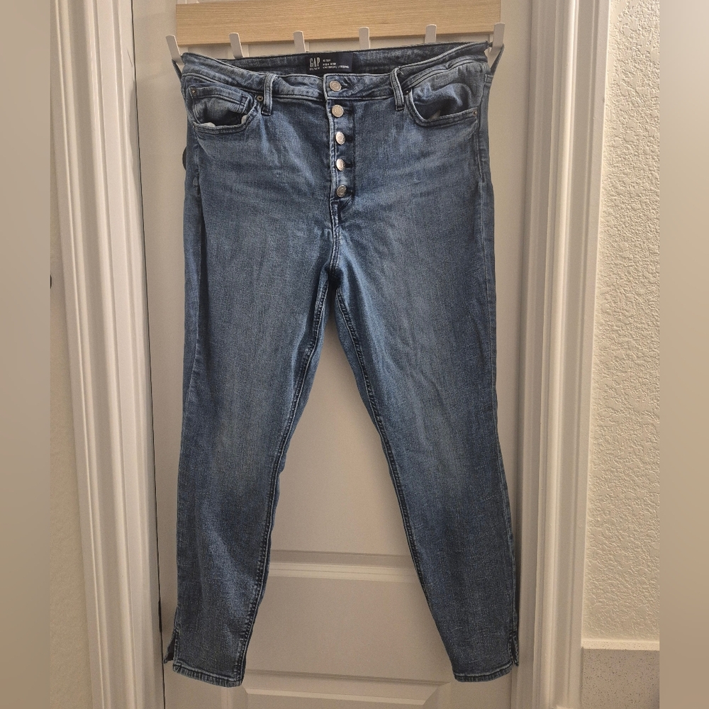 GAP Denim High-Rise Blue Leggings